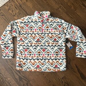 Eddie Bauer Fuzzy Multicolor Pullover